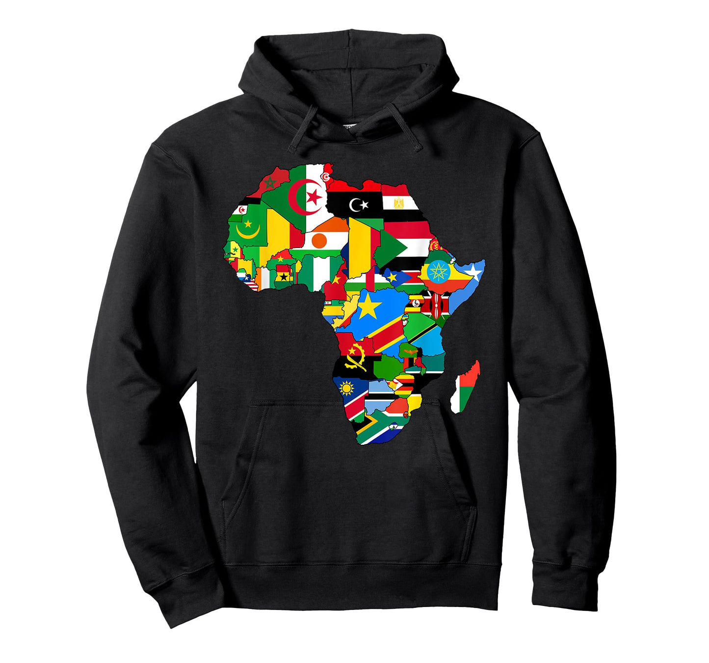 Love Africa With Flags Of African Countries In Africa Map T-Shirt