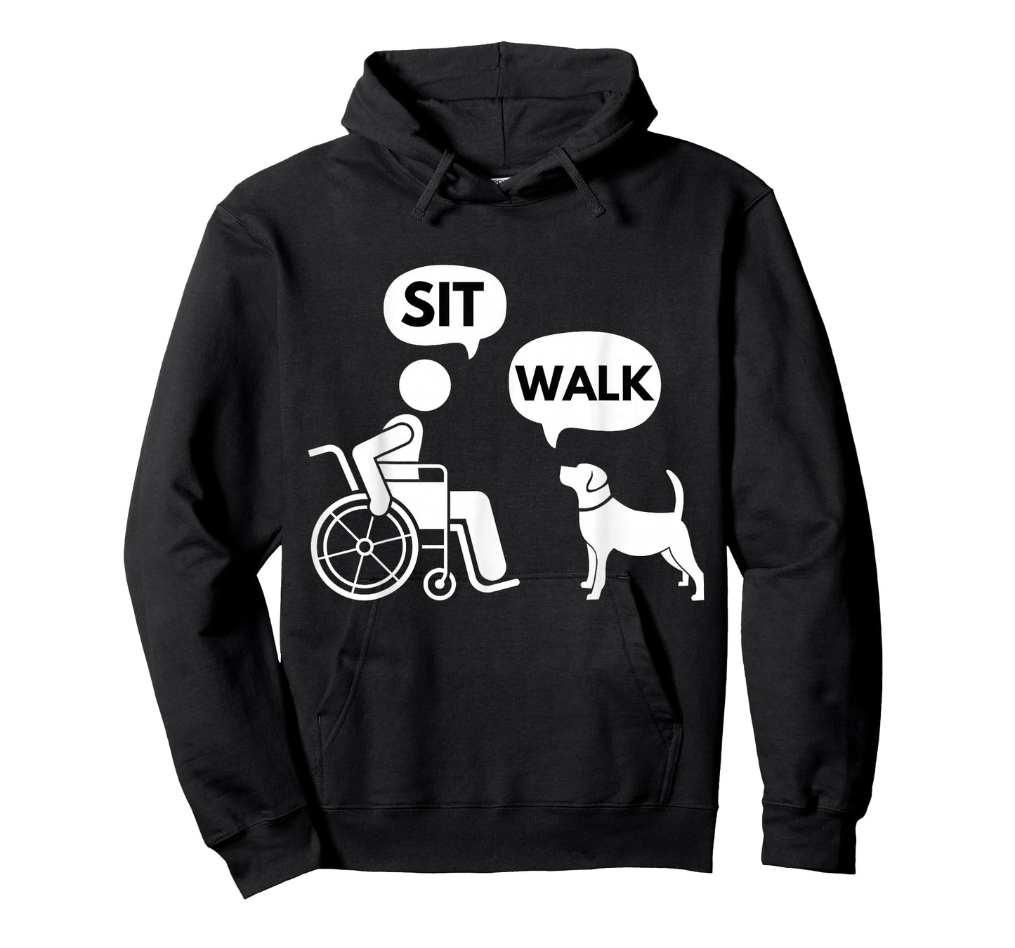 Sit Walk - Funny Disabled Wheelchair User & Pet Dog T-Shirt