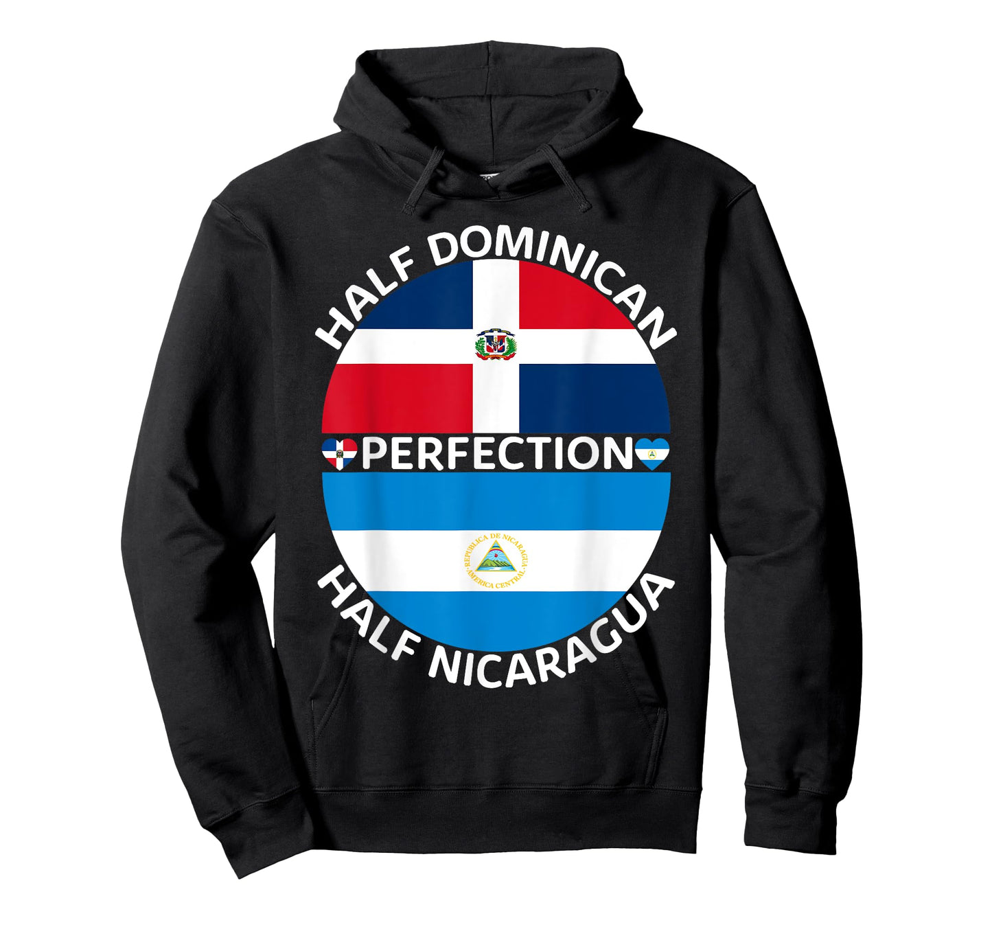 Half Nicaraguan Half Dominican Republic Nicaragua Flag Men T-Shirt
