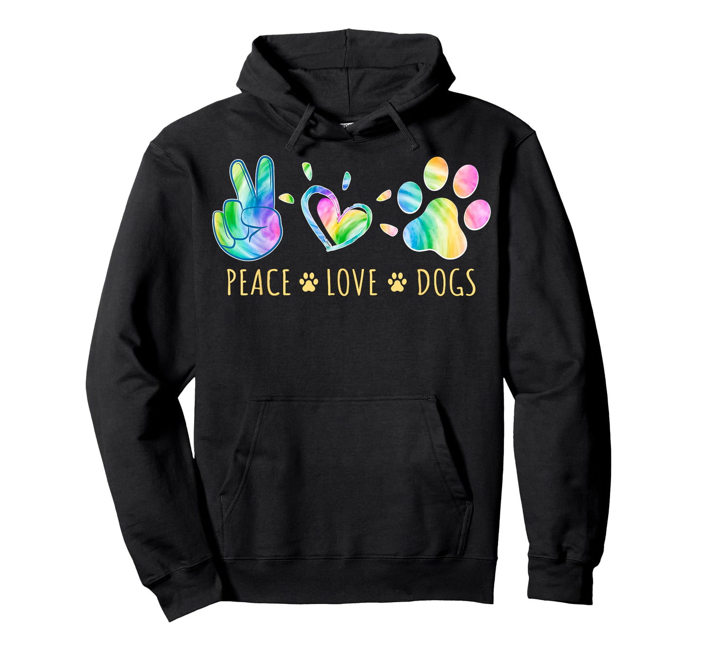Peace Love Dogs Tie Dye Pet Lover Animal Friend Dog Owner T-Shirt