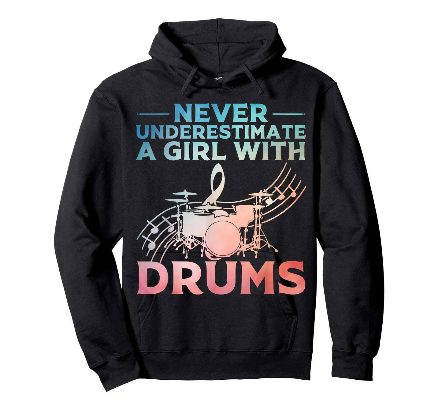 Best Drum Art For Women Girls Percussion Drumming Drummer T-Shirt