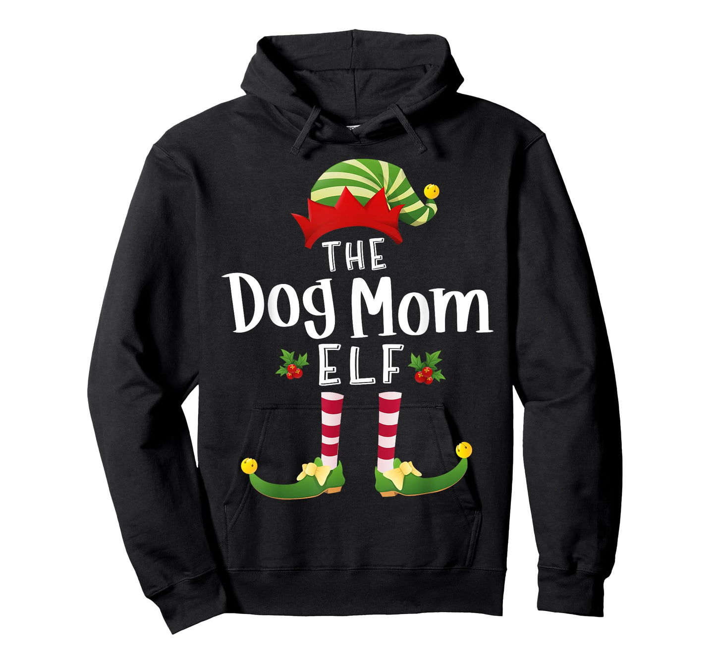 Dog Mom Christmas Elf Matching Pajama X-Mas Party T-Shirt