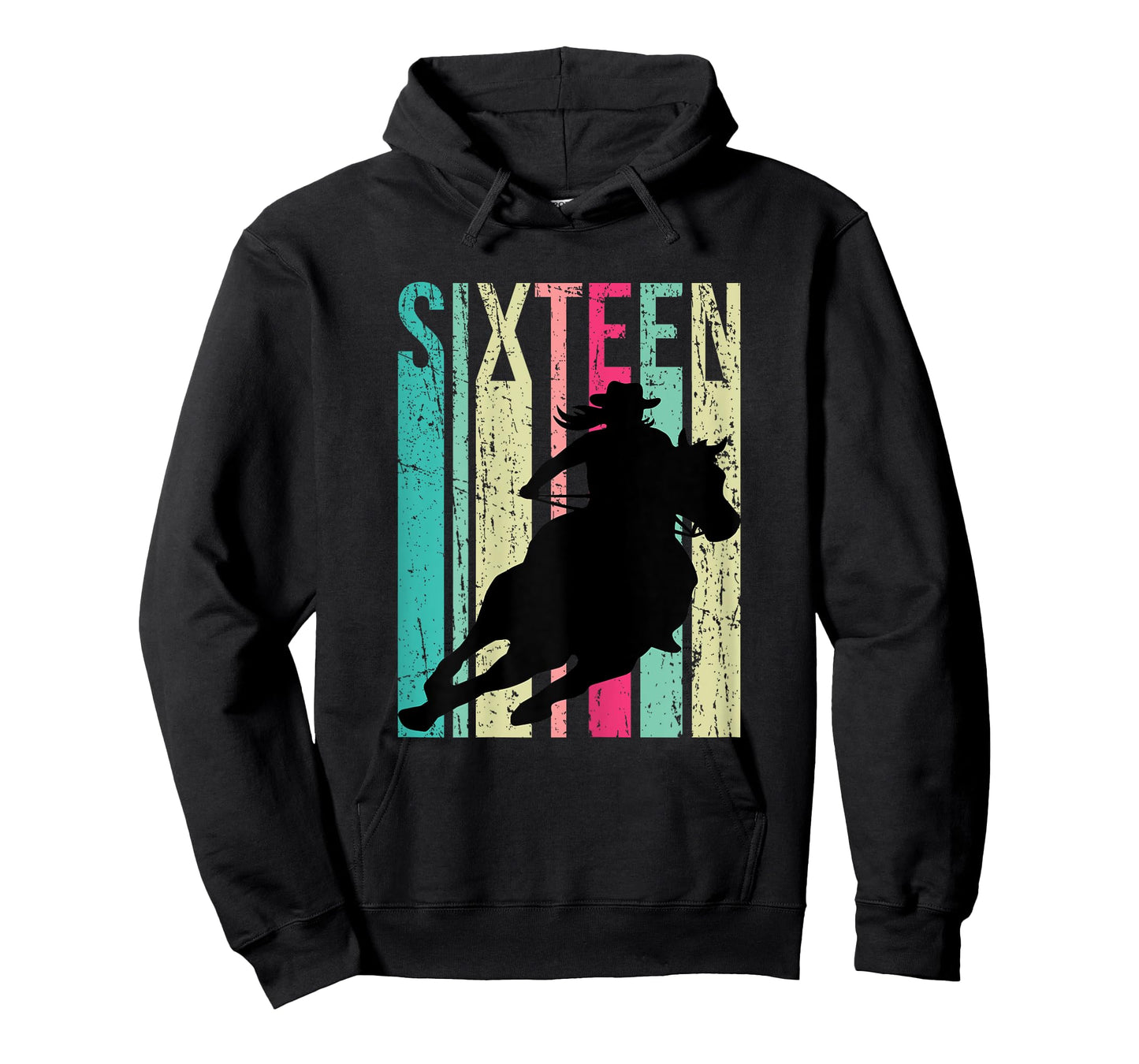 Retro Rodeo 16th Birthday Horse Lover Cowgirl Country 16 T-Shirt