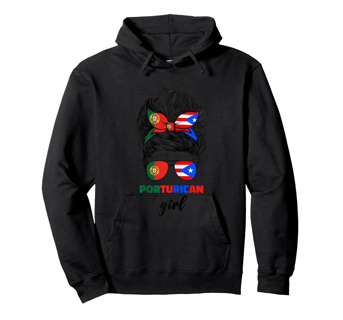 Half Portuguese And Puerto Rican Rico Portugal Flag Girl T-Shirt