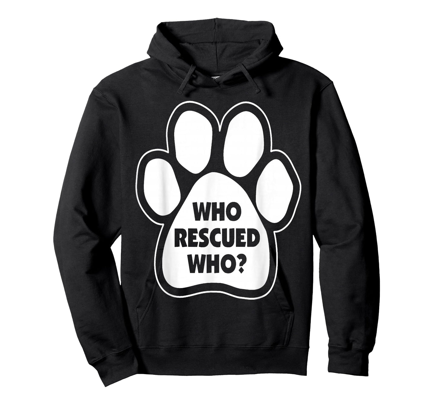 Who Rescued Who Paw Print Tshirt T-Shirt