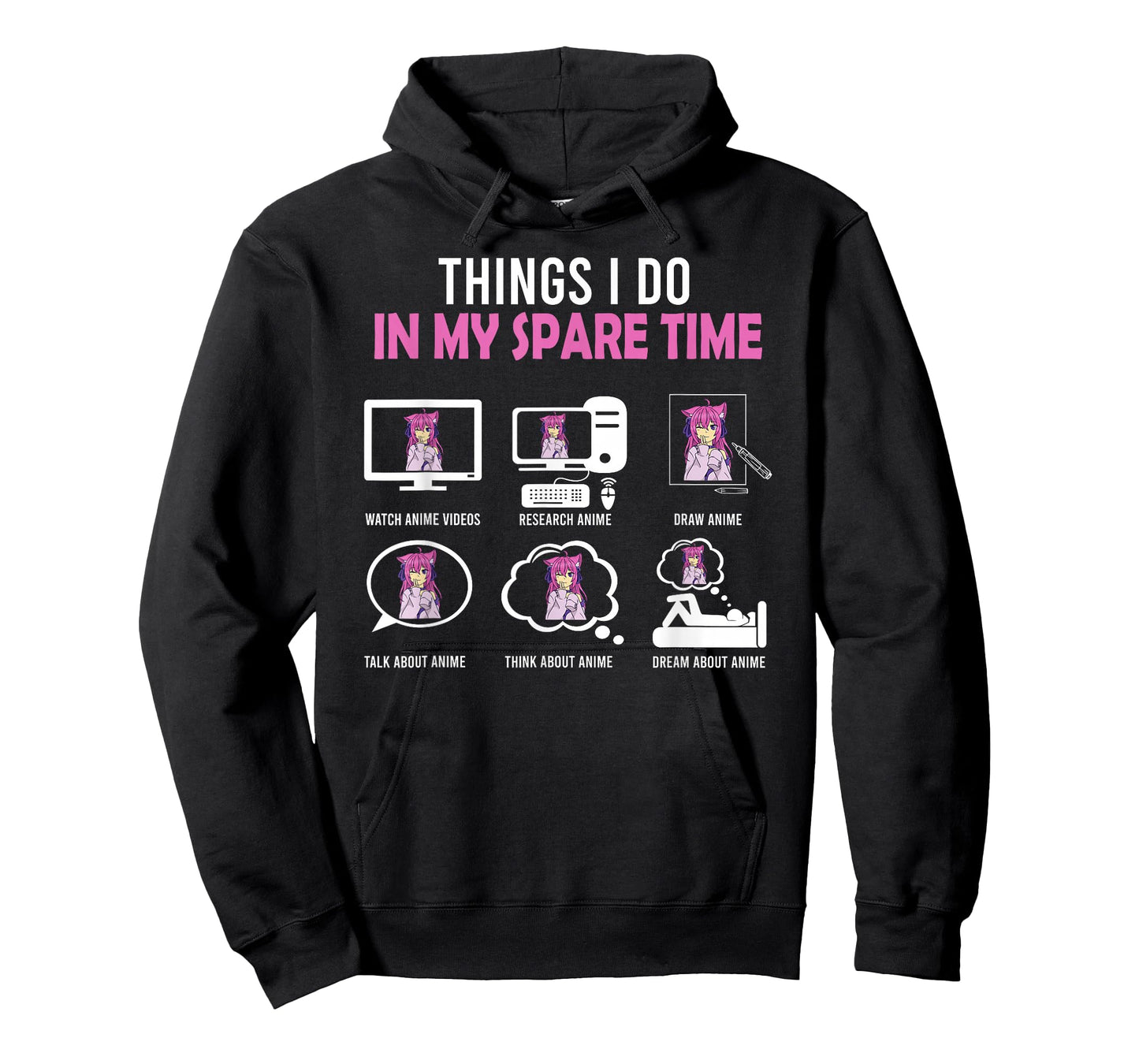 Kawaii Manga Things I Do In My Spare Time Japanese Anime T-Shirt