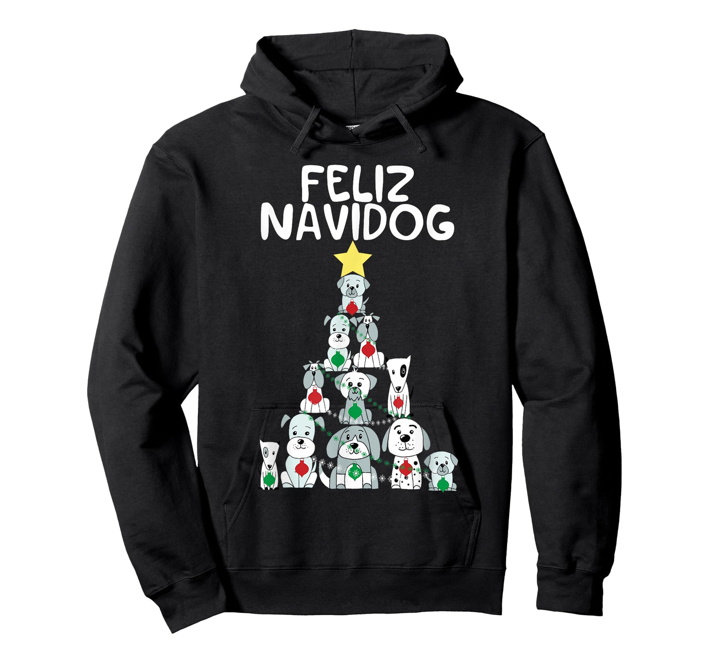 Feliz Navidog Christmas Dog T-Shirt, Funny Cute Xmas Tree T-Shirt