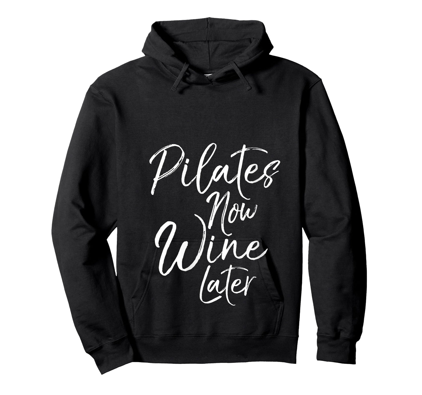 Womens Funny Yoga Gift for Drinkers Cute Pilates Now Wine Later V-Neck T-Shirt