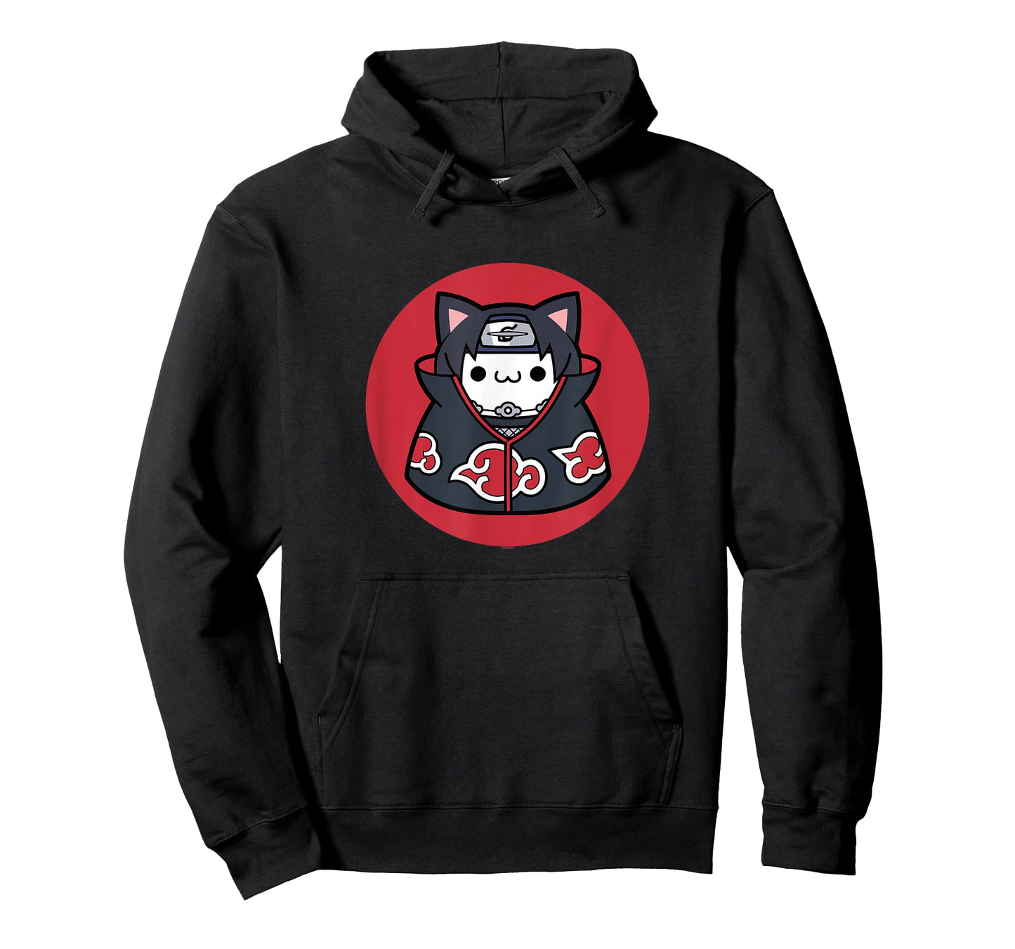 Nyaruto Cute Itachi Uchiha Cat Circle Big Chest Portrait V2 T-Shirt