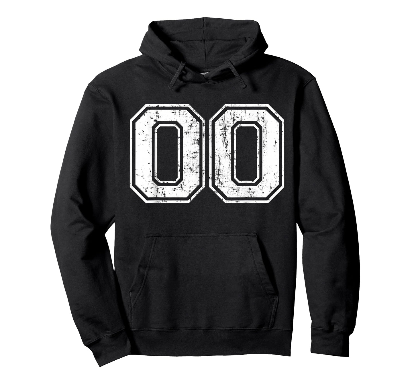 Number 00 Varsity Distressed Vintage Sports Team Practice T-Shirt