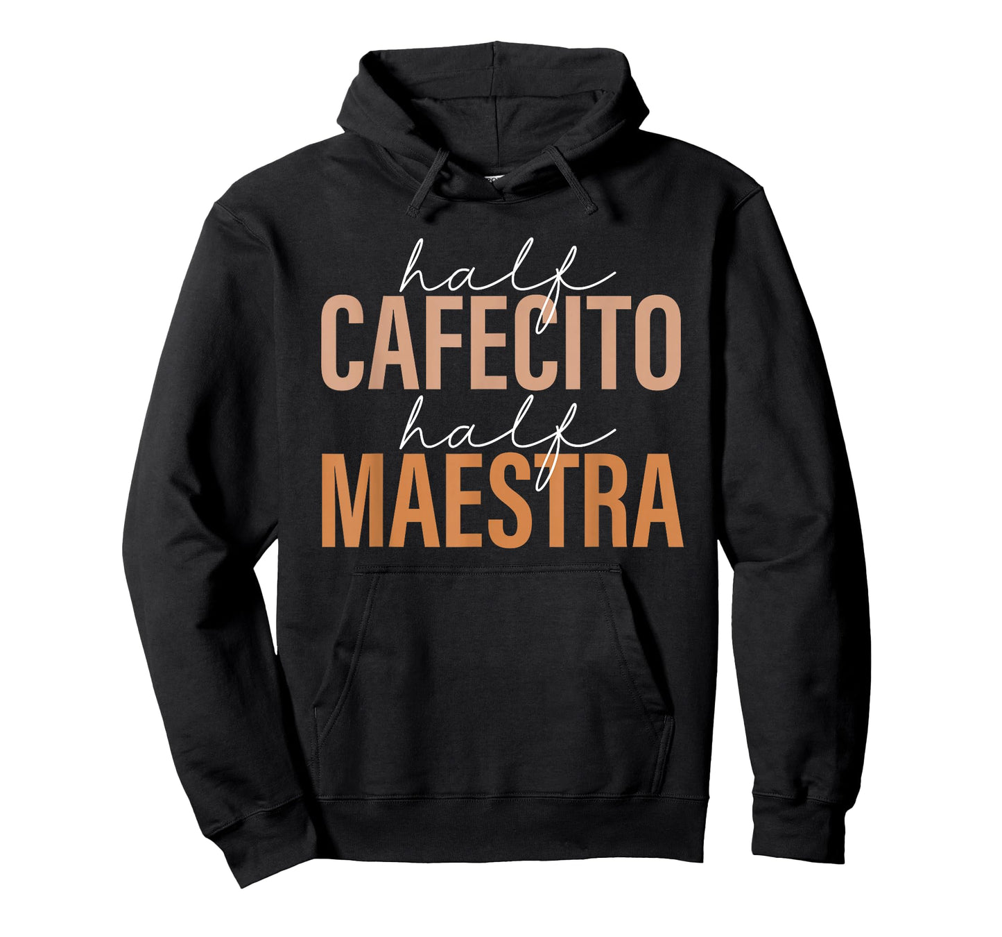 Half Cafecito Half Maestra Bilingual Teacher Spanish Mexican T-Shirt