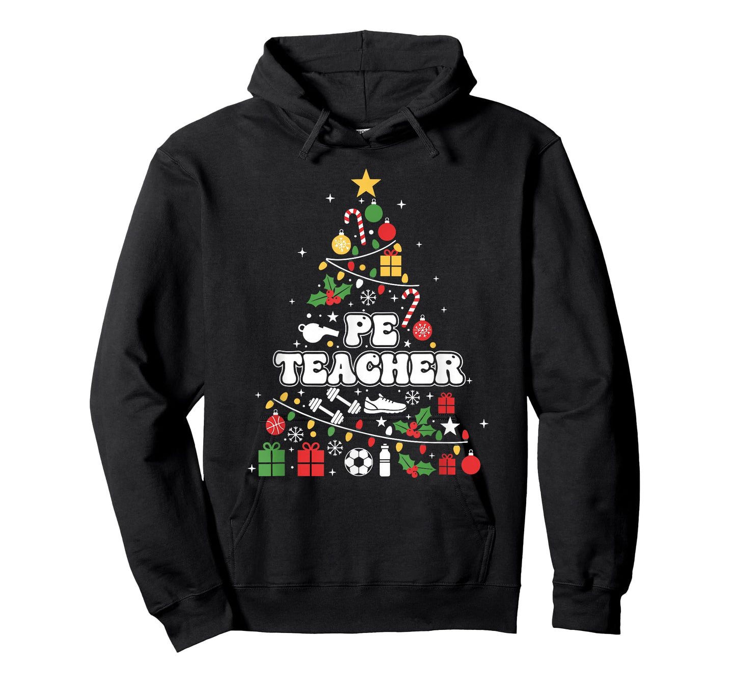 PE Physical Education Teacher Christmas Tree Womens Mens T-Shirt