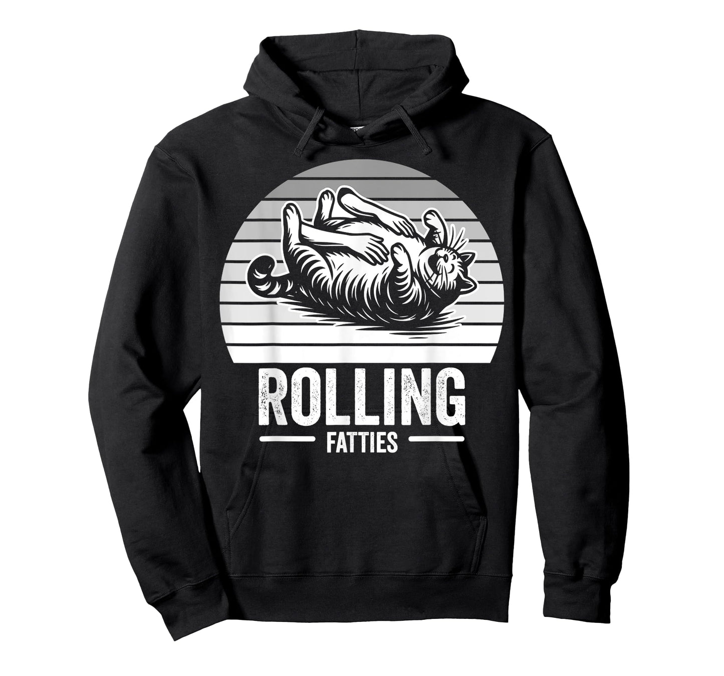 Rolling Fatties Cat Humor Relaxation Style T-Shirt