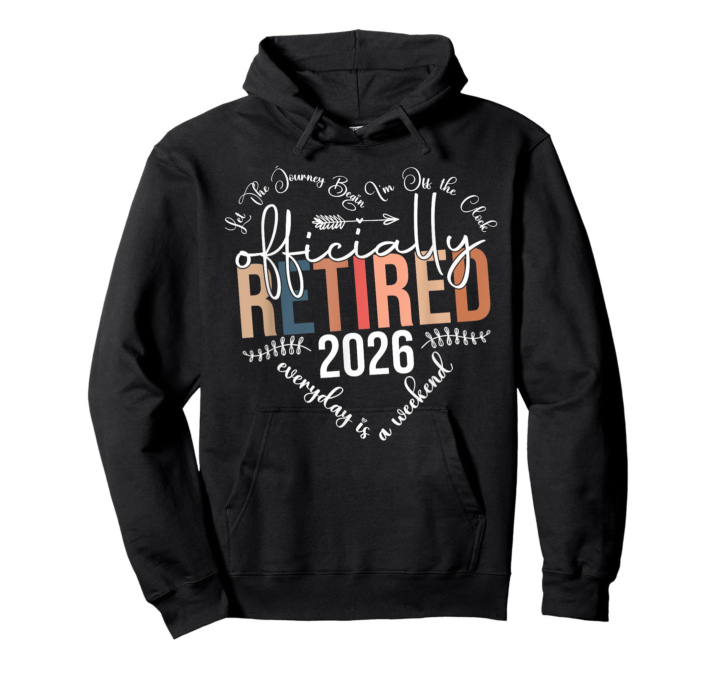 Officially Retired 2026 Heart Men Women Retirement Funny T-Shirt
