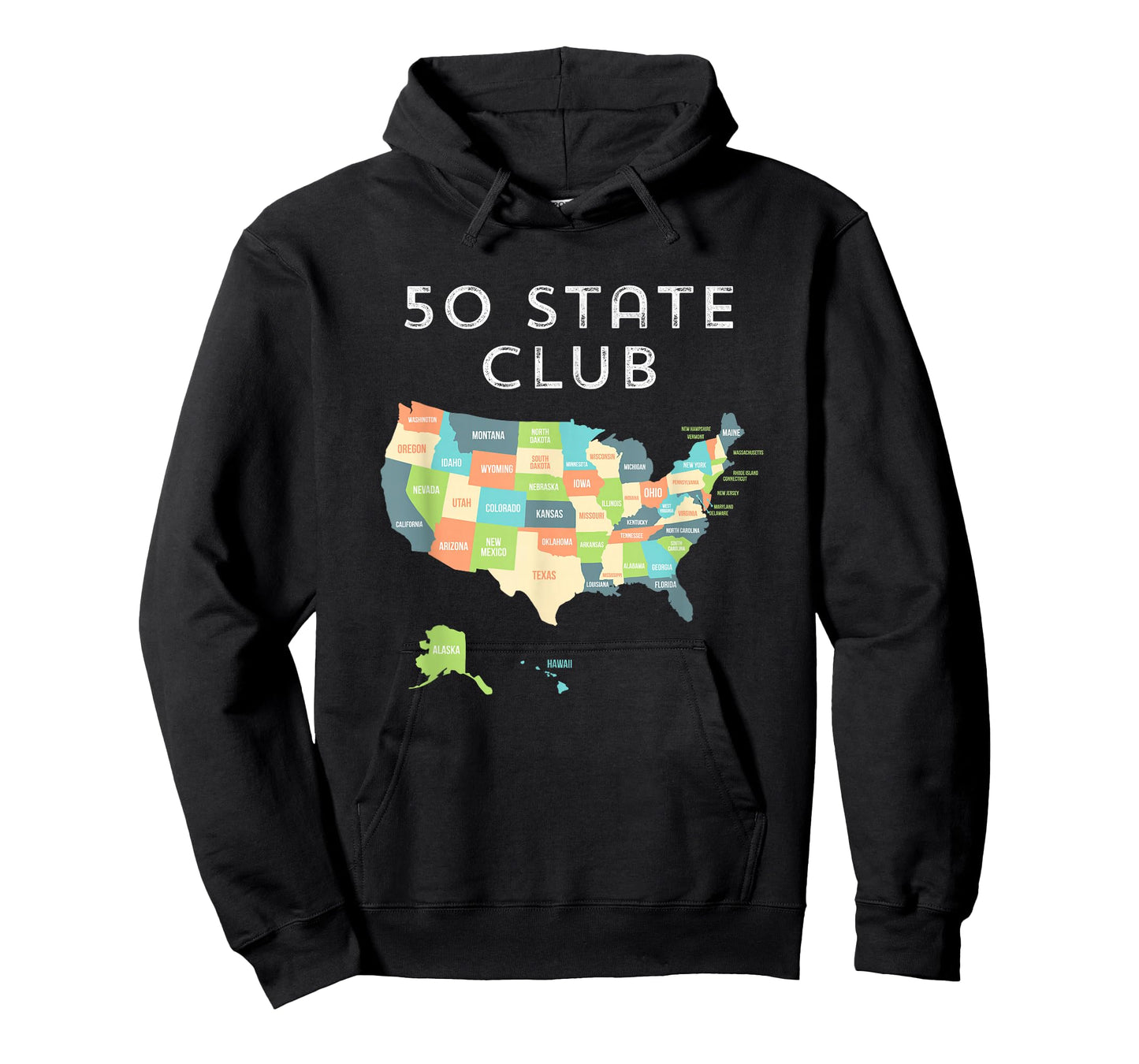 Visit all 50 states shirt, USA map t-shirt gift for travel T-Shirt