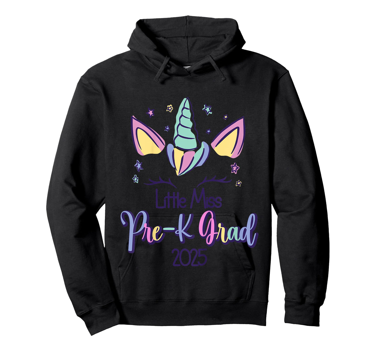 Kids Little Miss Pre-K Grad Unicorn Preschool Graduation 2025 T-Shirt