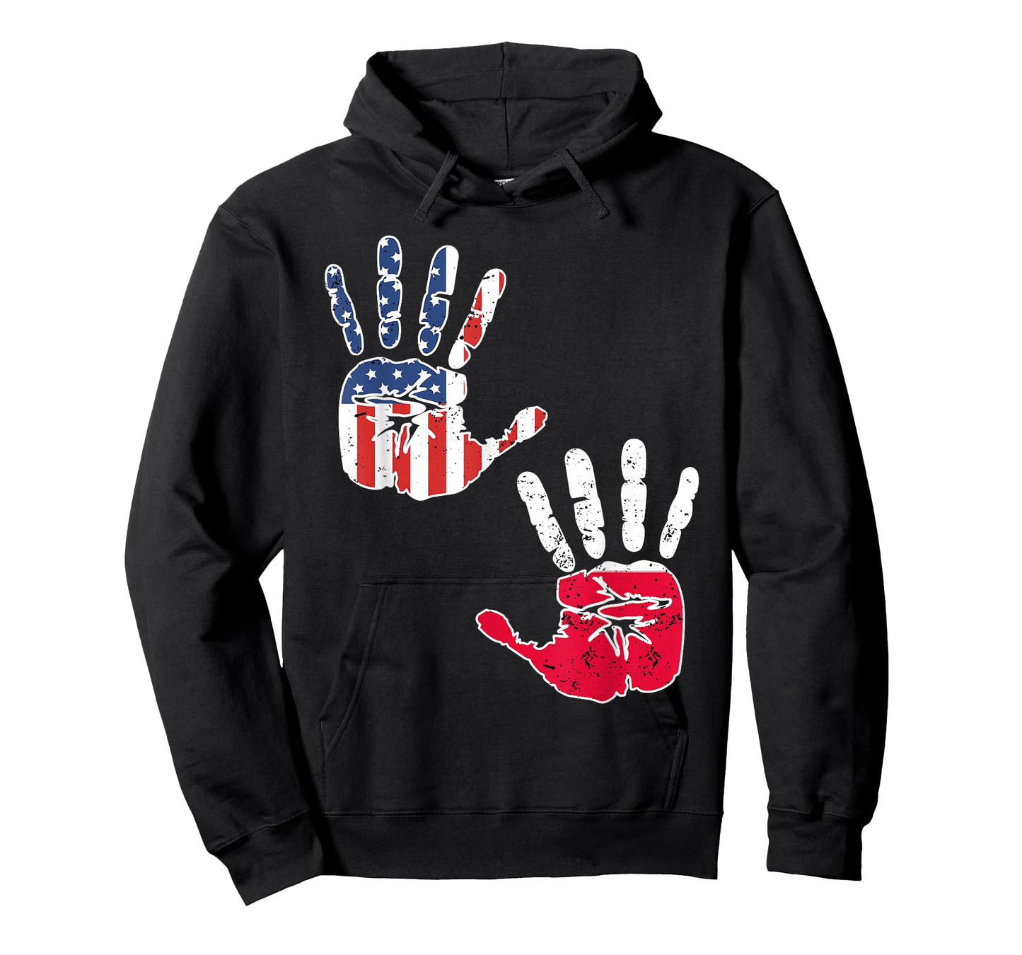 USA Poland Handprint Shirt Proud Polska Flag Polish American T-Shirt