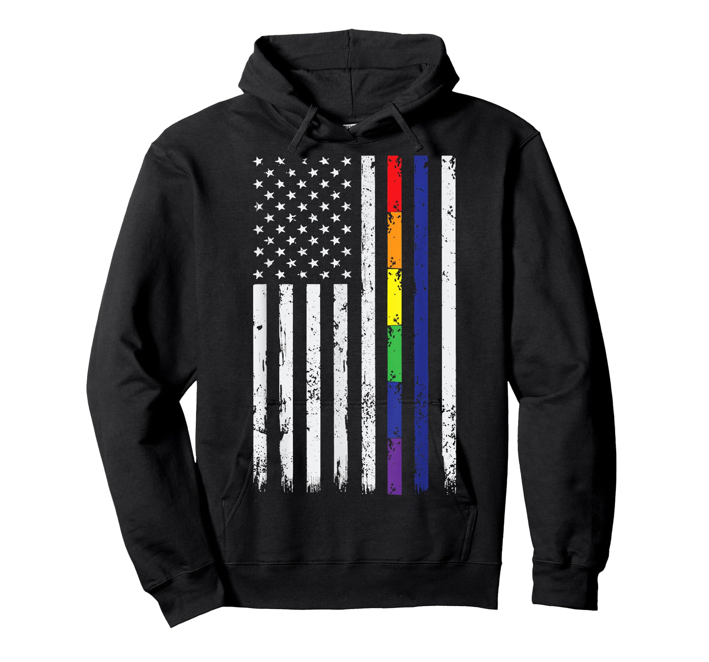 Police Support LGBT Gay Pride Thin Blue Line Rainbow Flag T-Shirt
