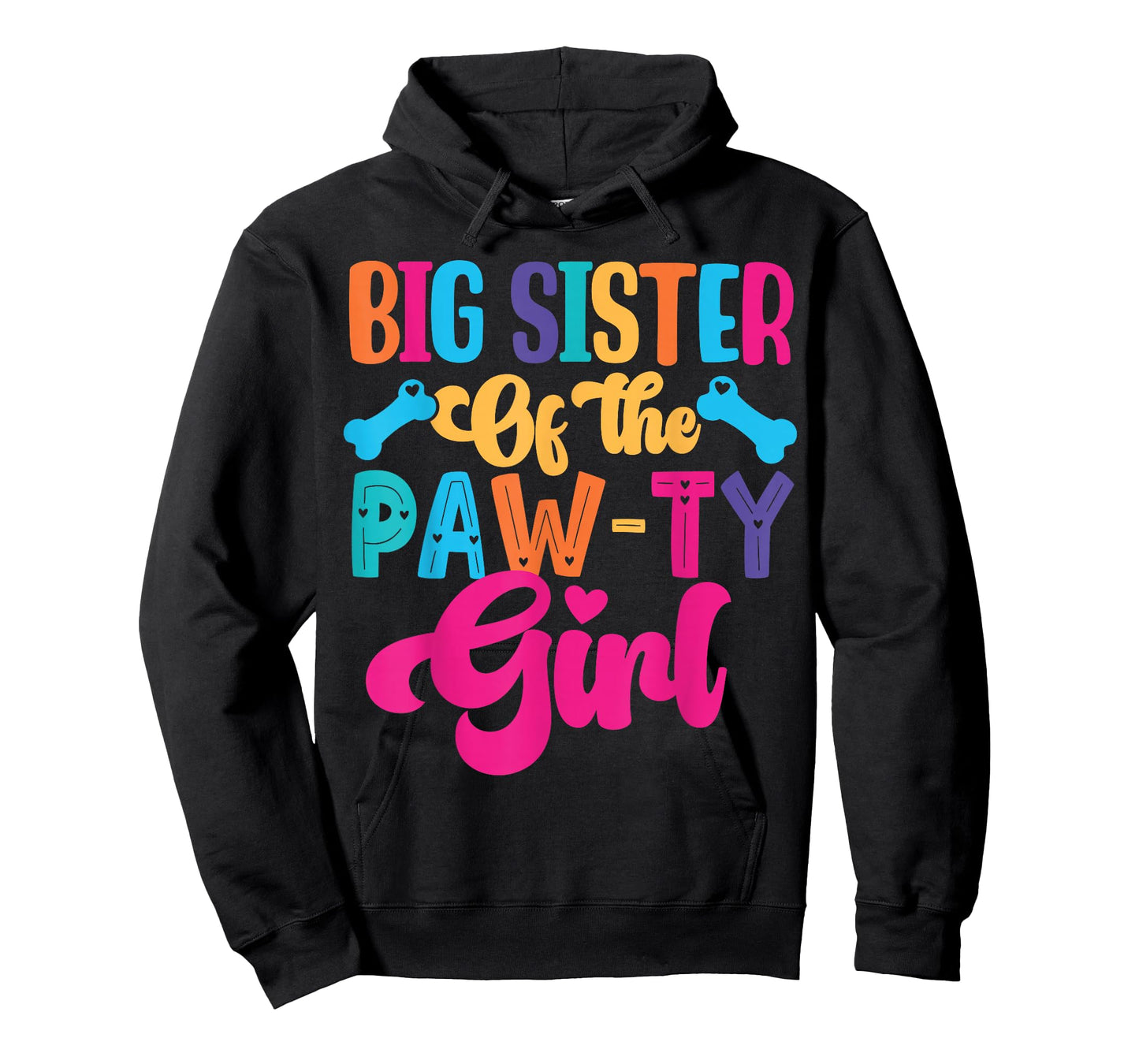 Big Sister Of The Birthday Girl Dog Paw Family Matching T-Shirt