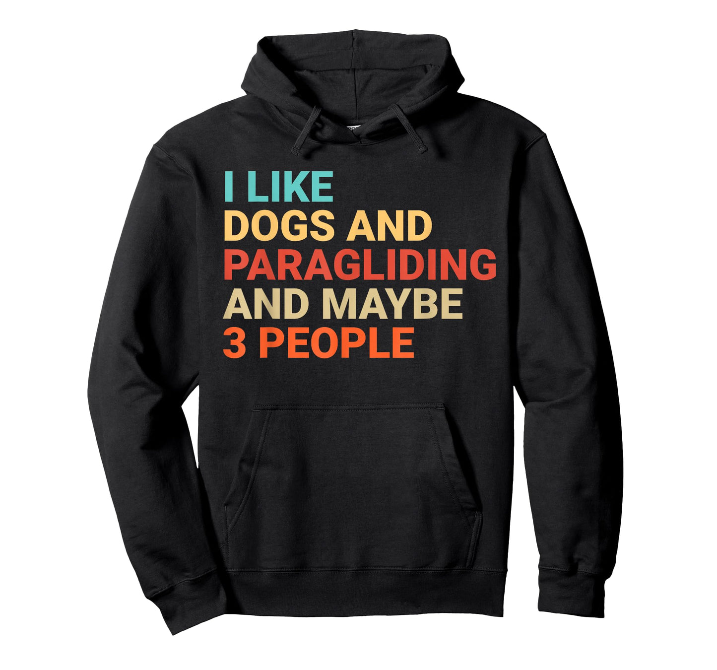 Retro I Like Dogs and Paragliding Lover Funny Paraglider T-Shirt