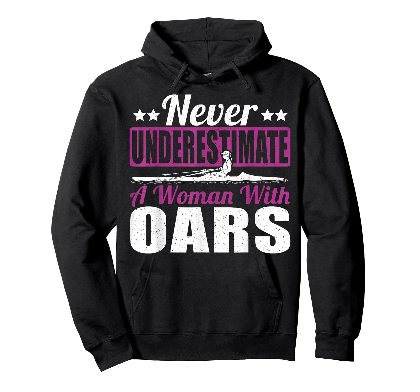 Never Underestimate A Woman With Oars Rower Rowing Boat T-Shirt