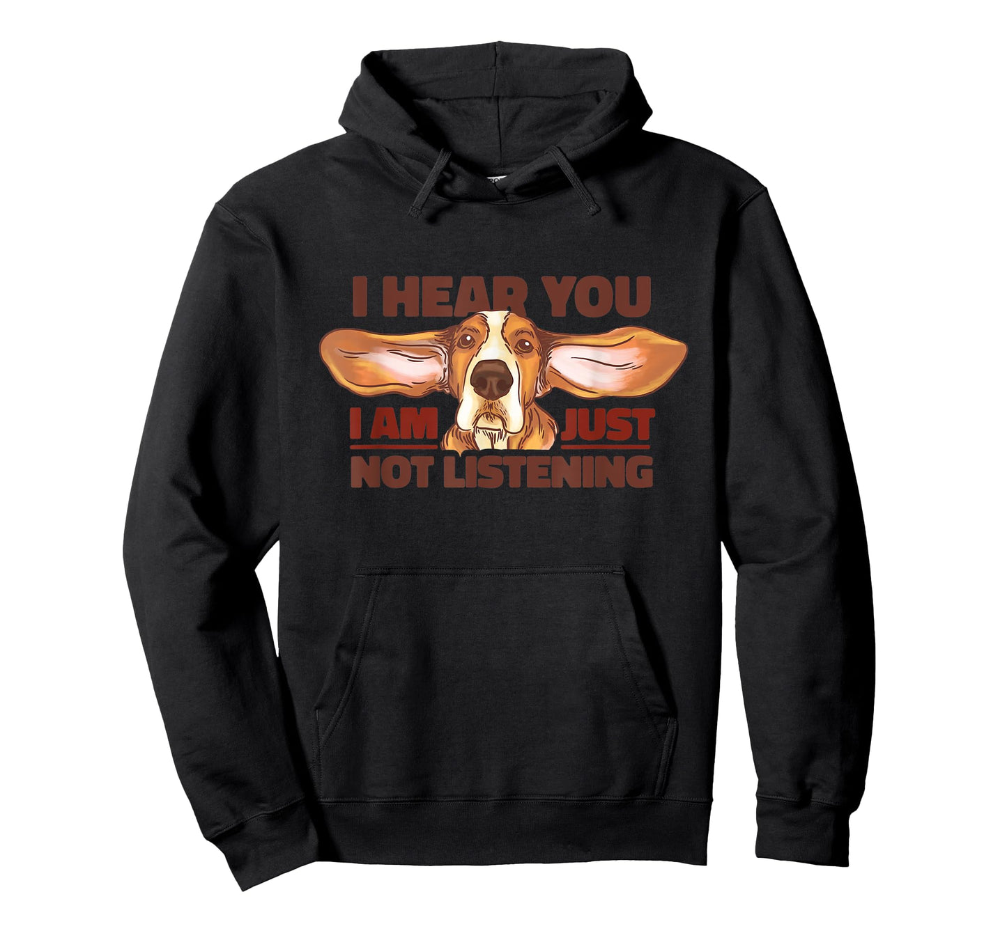 I'm Just Not Listening Lazy Basset Hound Funny Dog T-Shirt