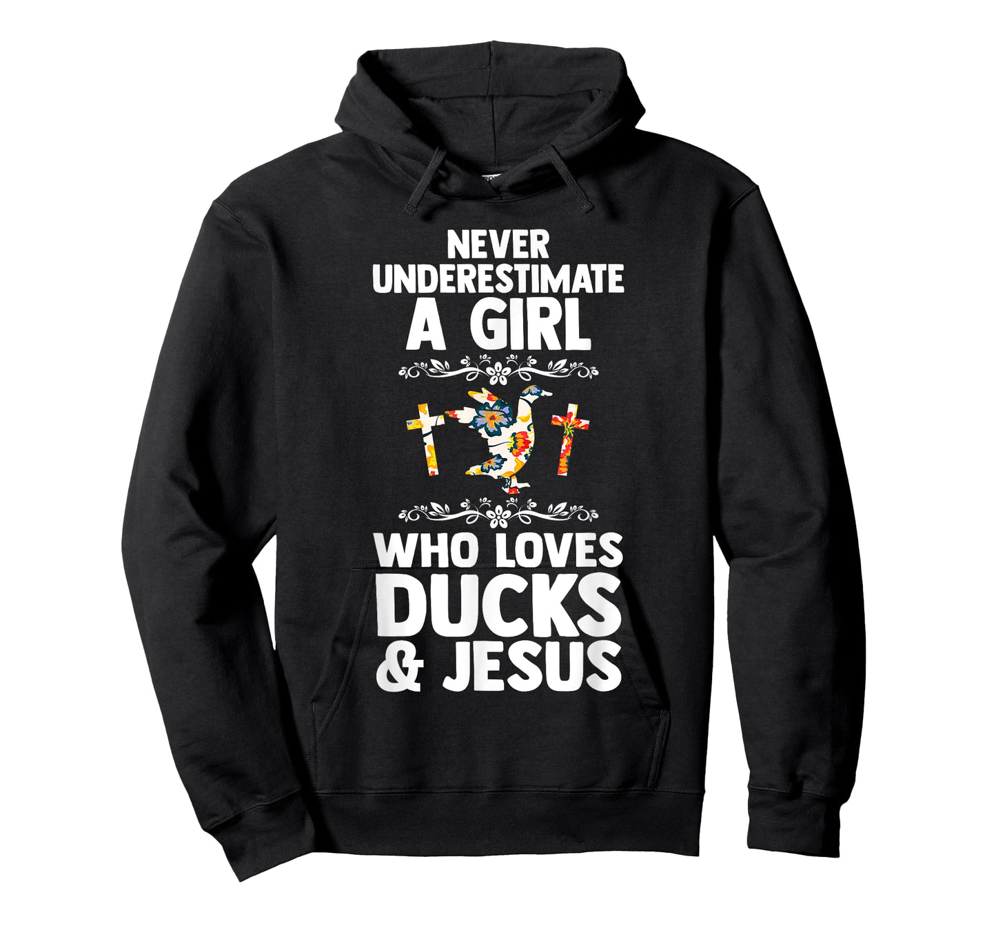 never underestimate a girl who loves ducss & jesus ducks T-Shirt