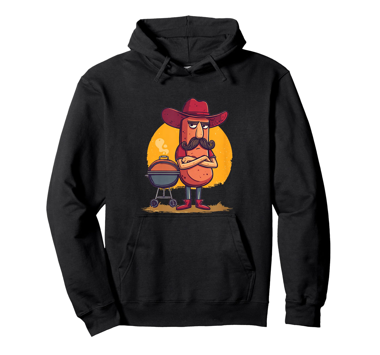 Grumpy Hotdog Weenie Look for BBQ and Beard Lovers T-Shirt