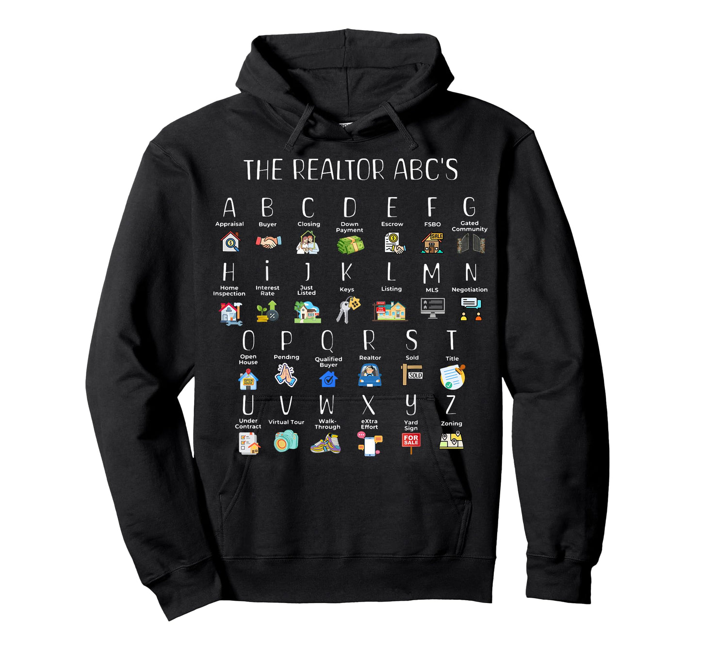 Realtor Abcs Alphabet Real Estate Agent Realtor House Broker T-Shirt