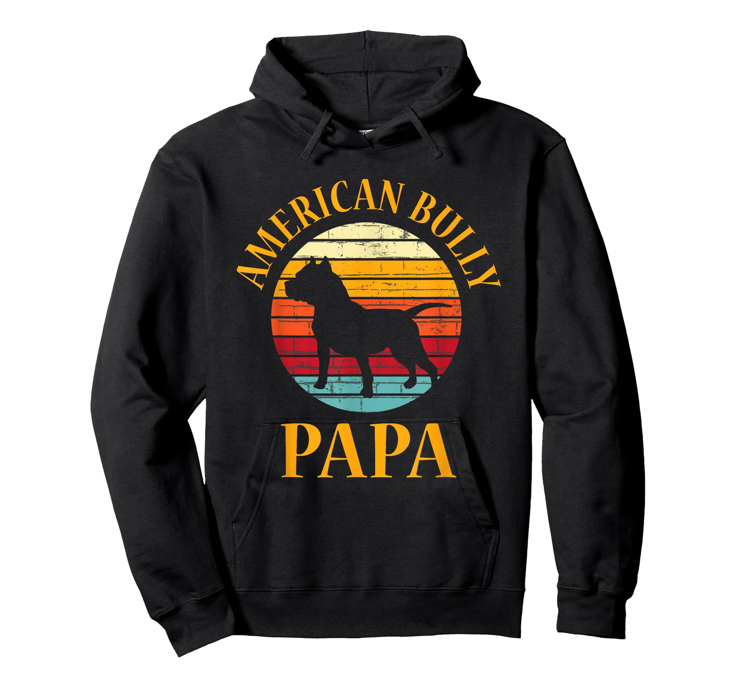 Bully American Papa | Dad Bulldog Gift, Bull Dog Owner Gifts T-Shirt