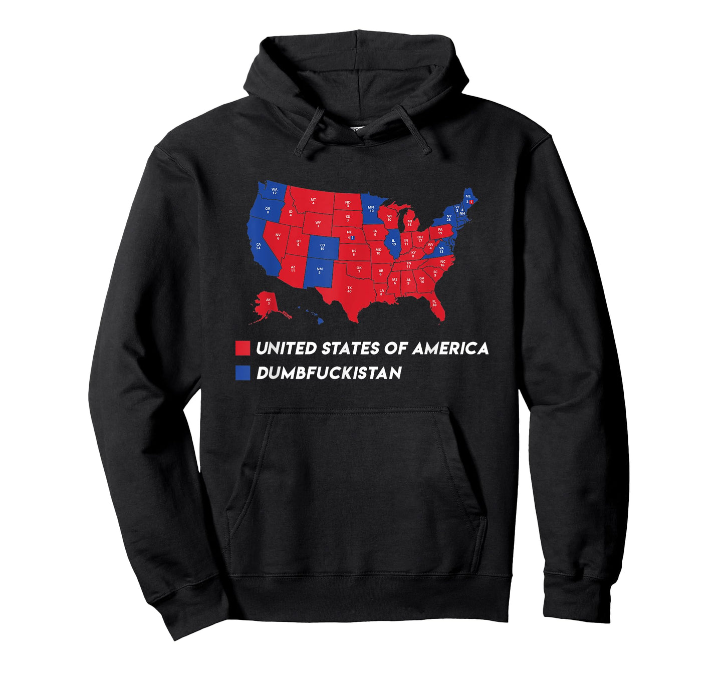 Election Map 2024 United States Of America Dumbfuckistan T-Shirt