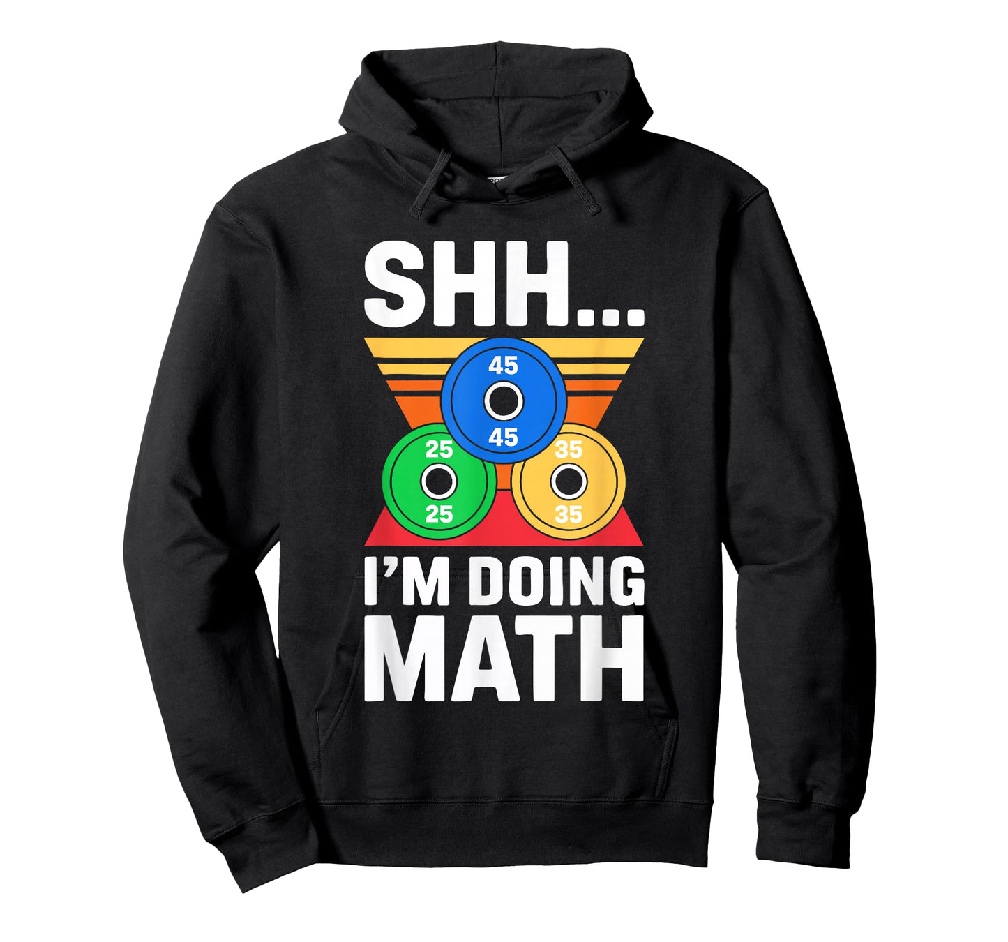Shhh I'm Doing Math Shirt Funny Men Women Gym Weightlifting T-Shirt