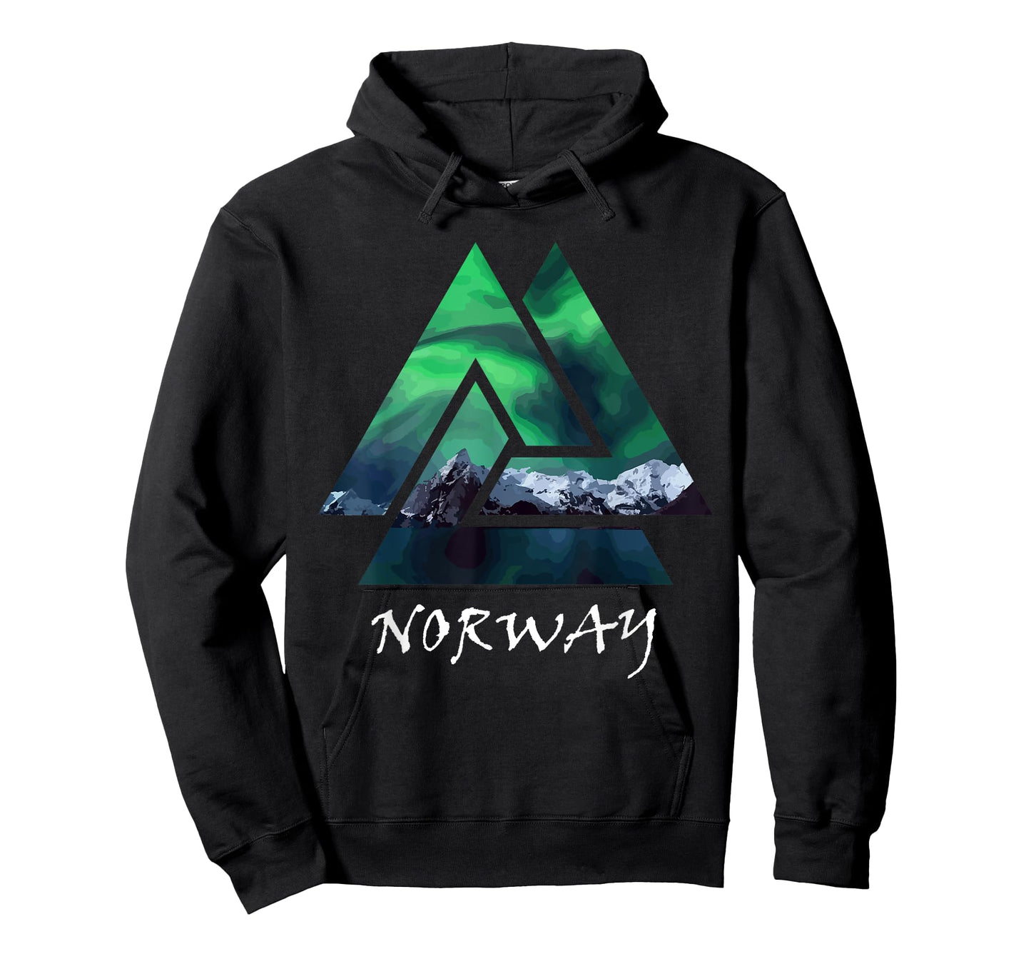 Norway Northern Lights Geometric T-Shirt