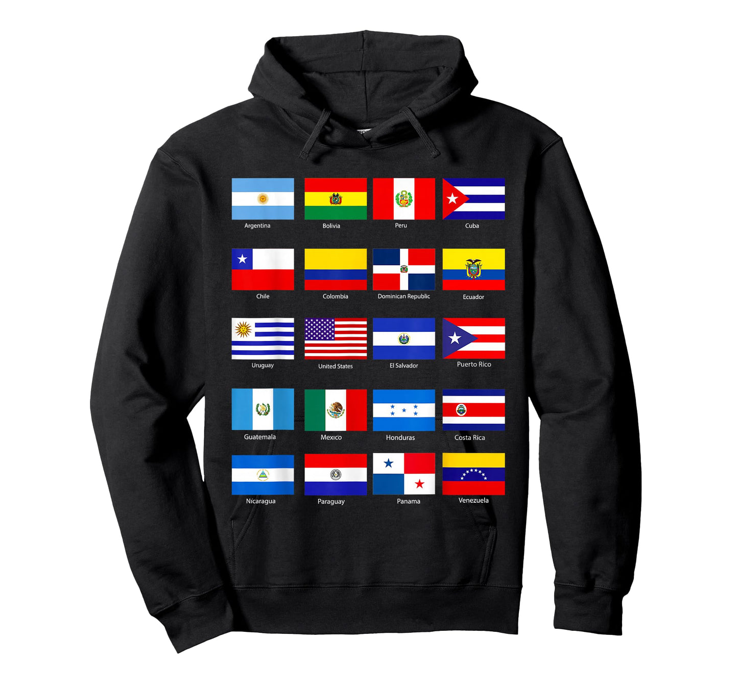 All Latin American Flags Countries Hispanic Heritage Month T-Shirt