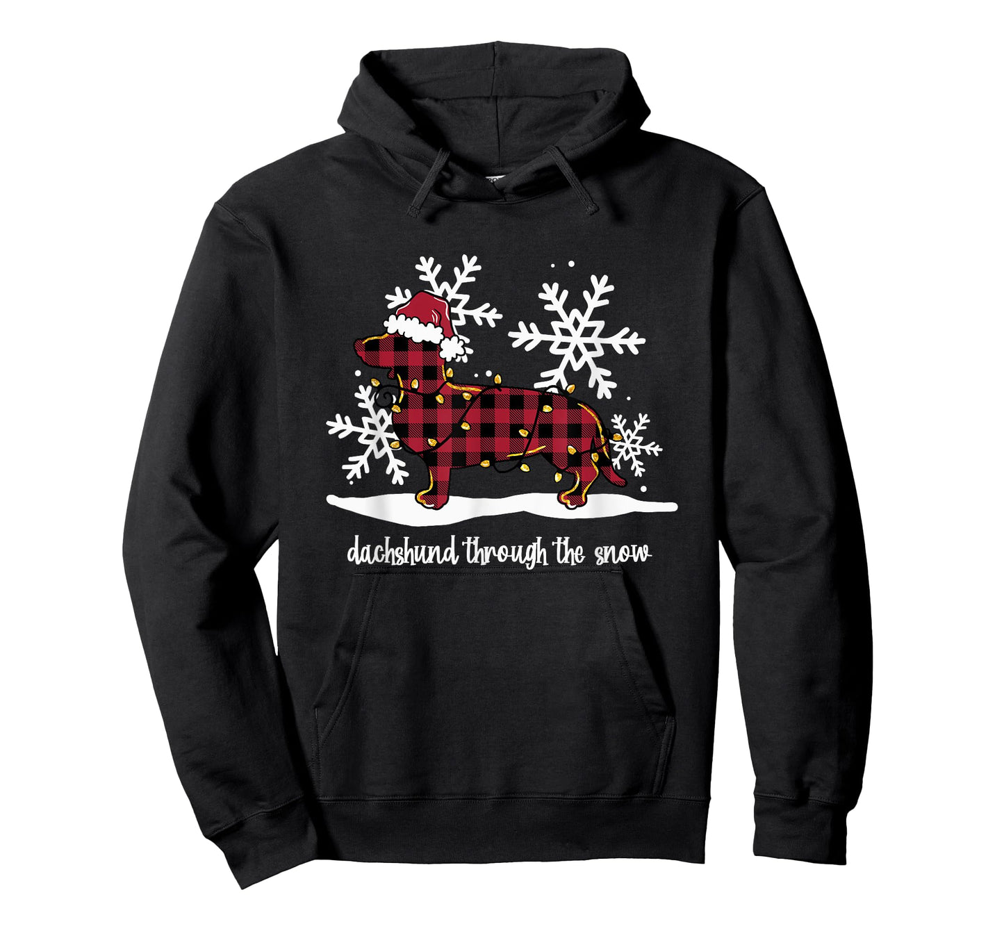 Dachshund Through The White Snow Retro Dachshund Lover Owner T-Shirt