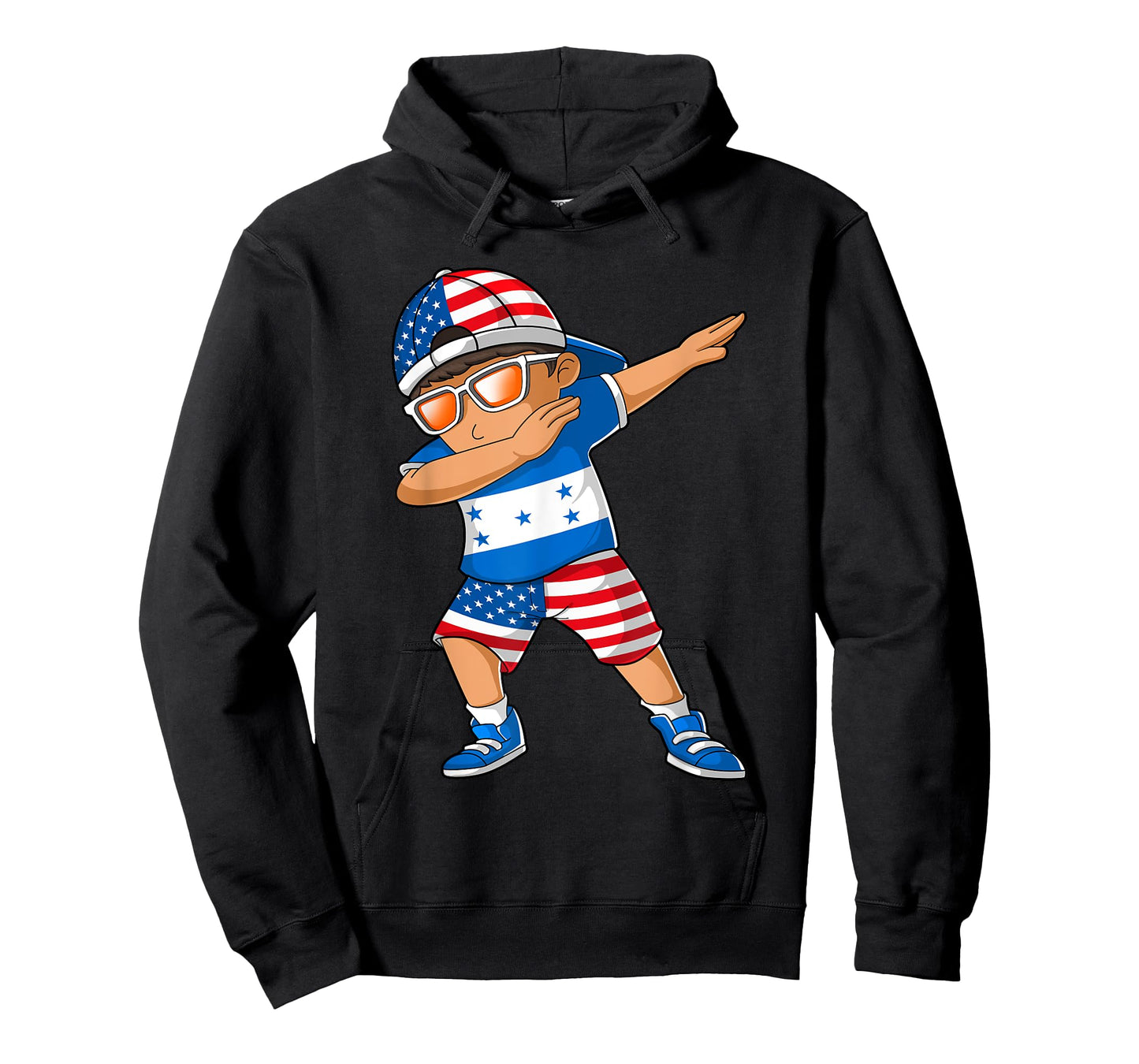 Half American Half Honduran Boy Kid Honduras Flag Patriotic T-Shirt