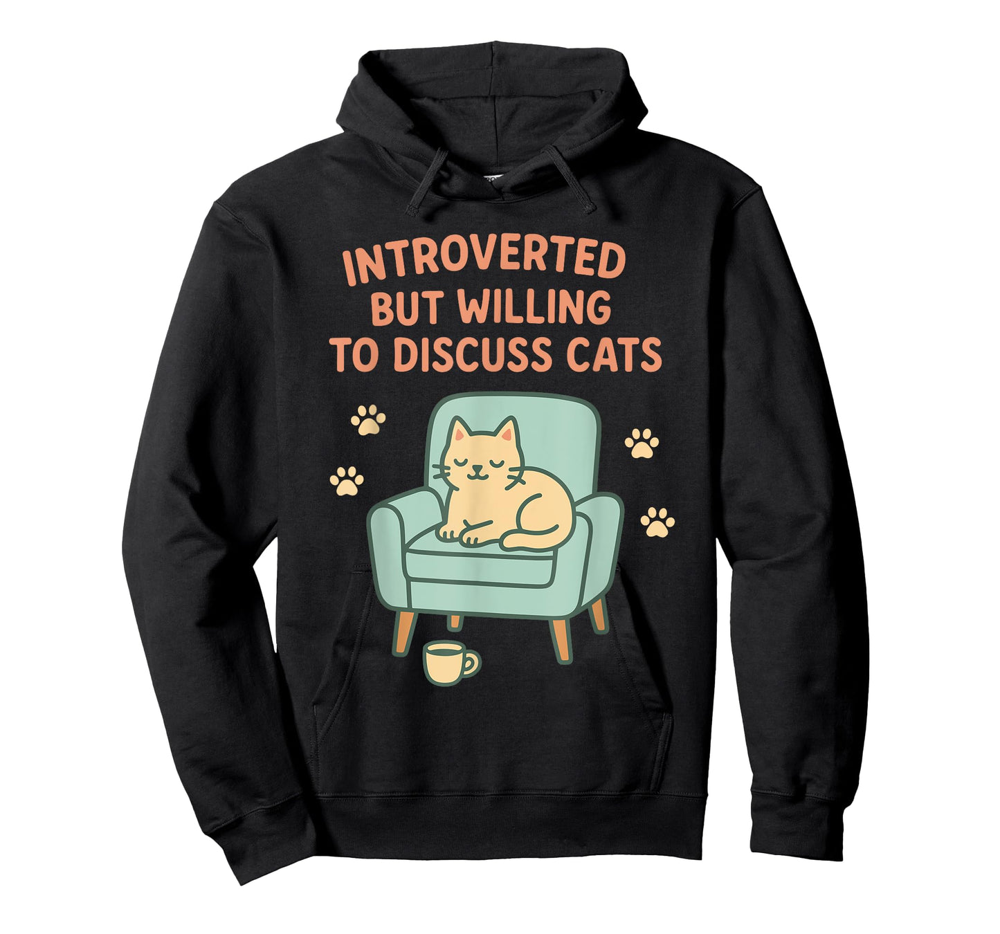 Introverted But Willing to Discuss Cats Funny Cat Lover Fun T-Shirt