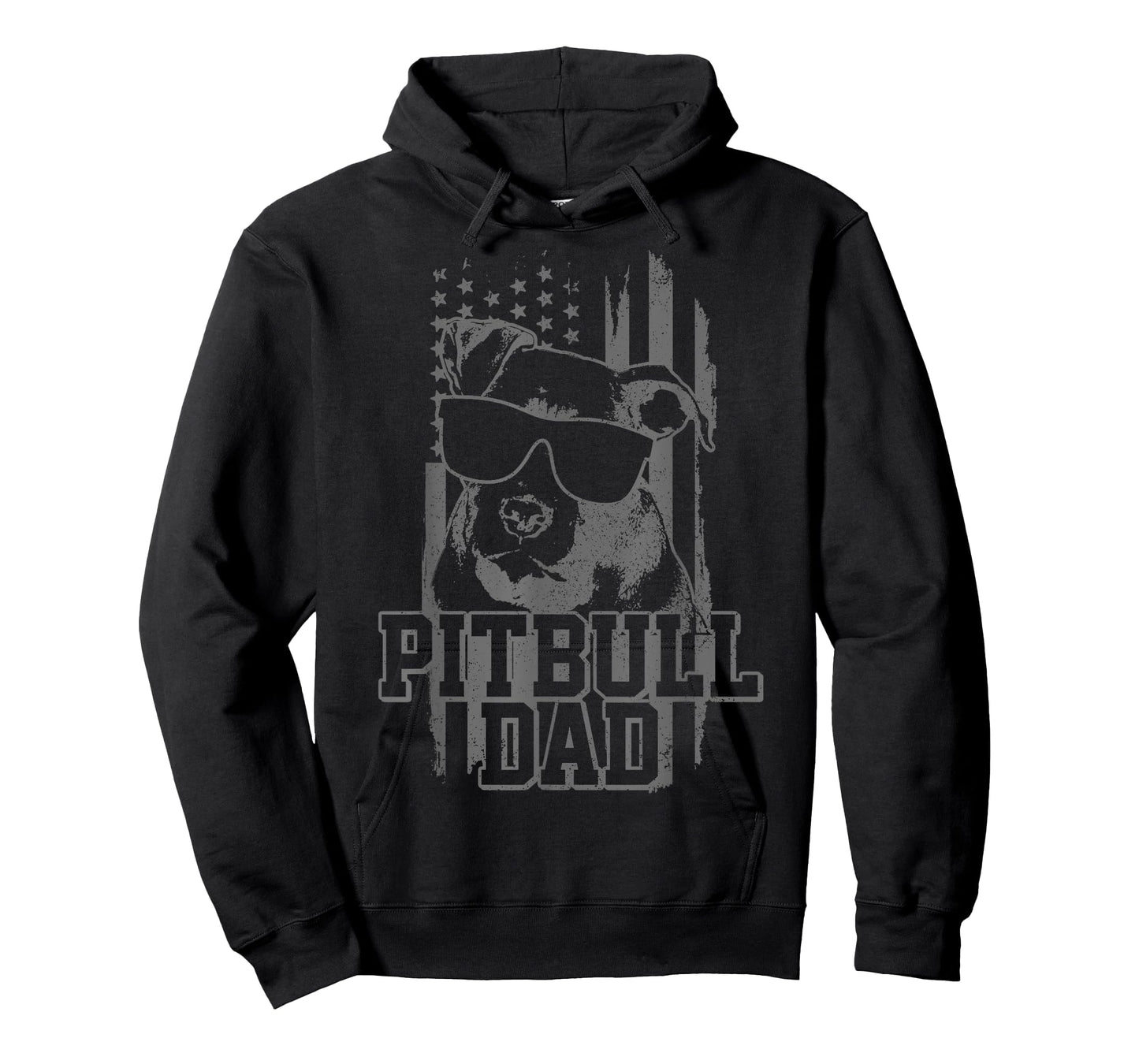 Pitbull Dad American Flag Patriotic Dog Lover Gift T-Shirt for Men