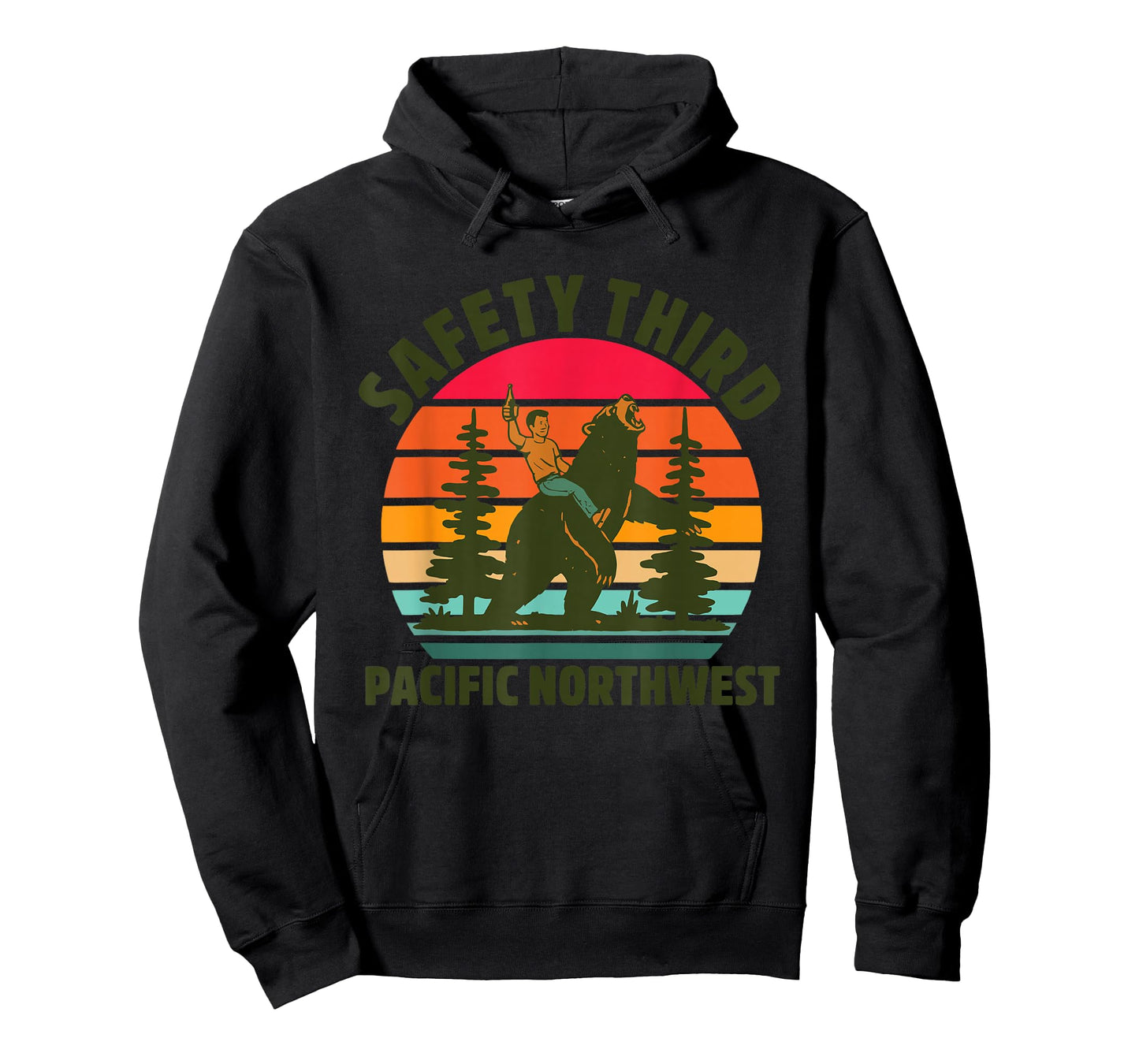 Safety Third Pacific Northwest Vintage Design T-Shirt