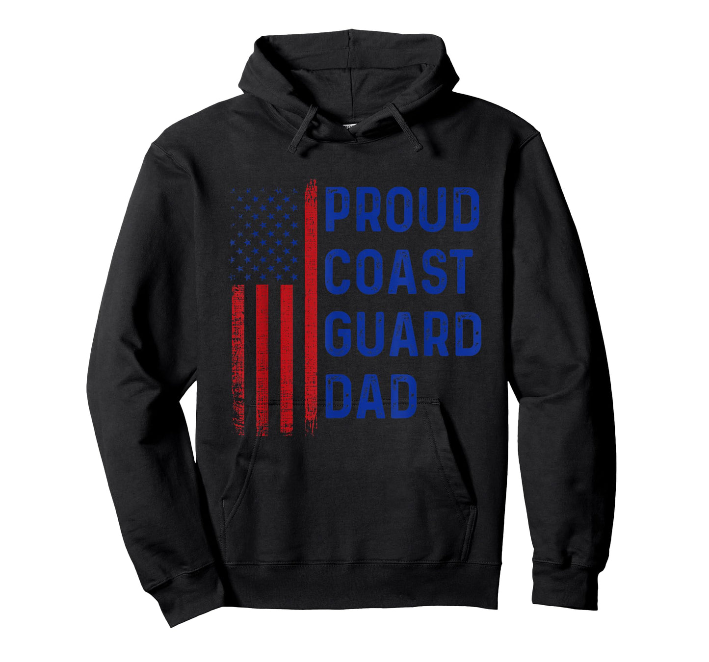 Retro Proud Coast Guard Dad Graduation Dad Usa Flag Outfit T-Shirt