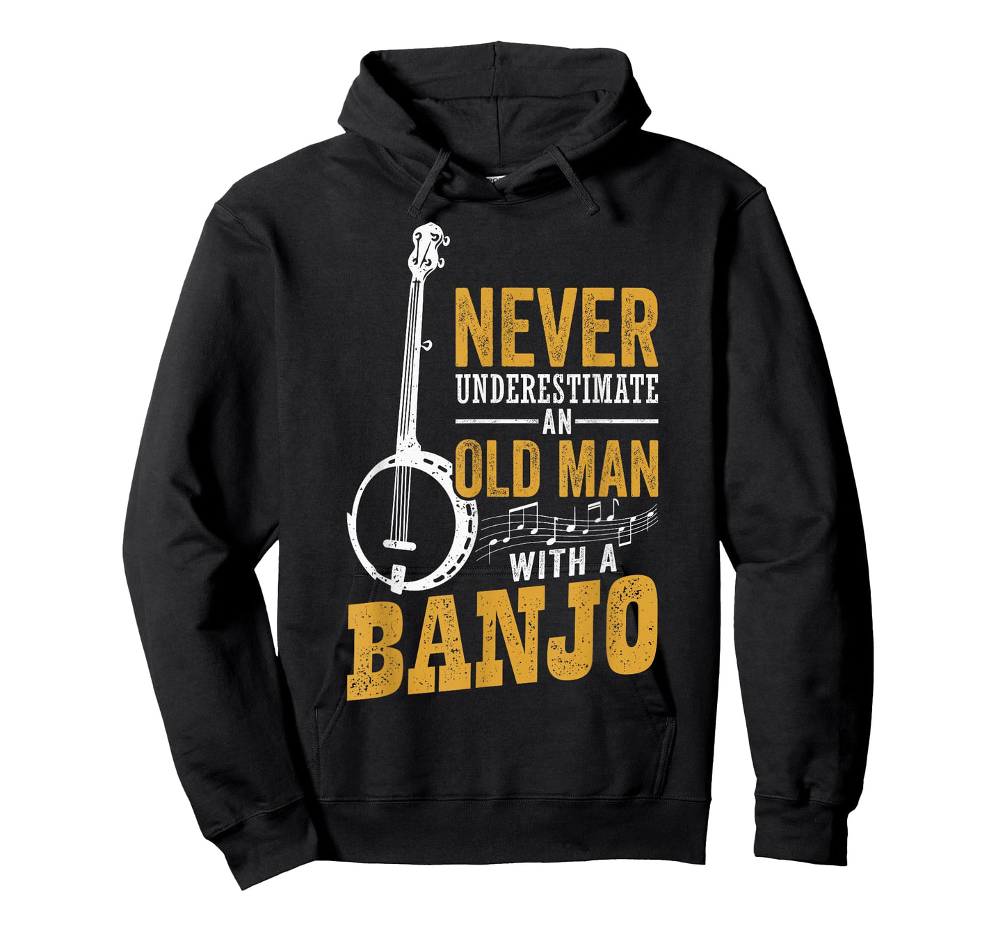 Never Underestimate An Old Man With A Banjo Funny Bluegrass T-Shirt