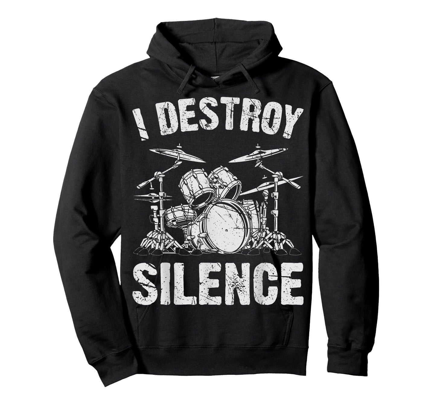 Drummer I Destroy Silence Drumming Vintage Drumset Drum Set T-Shirt