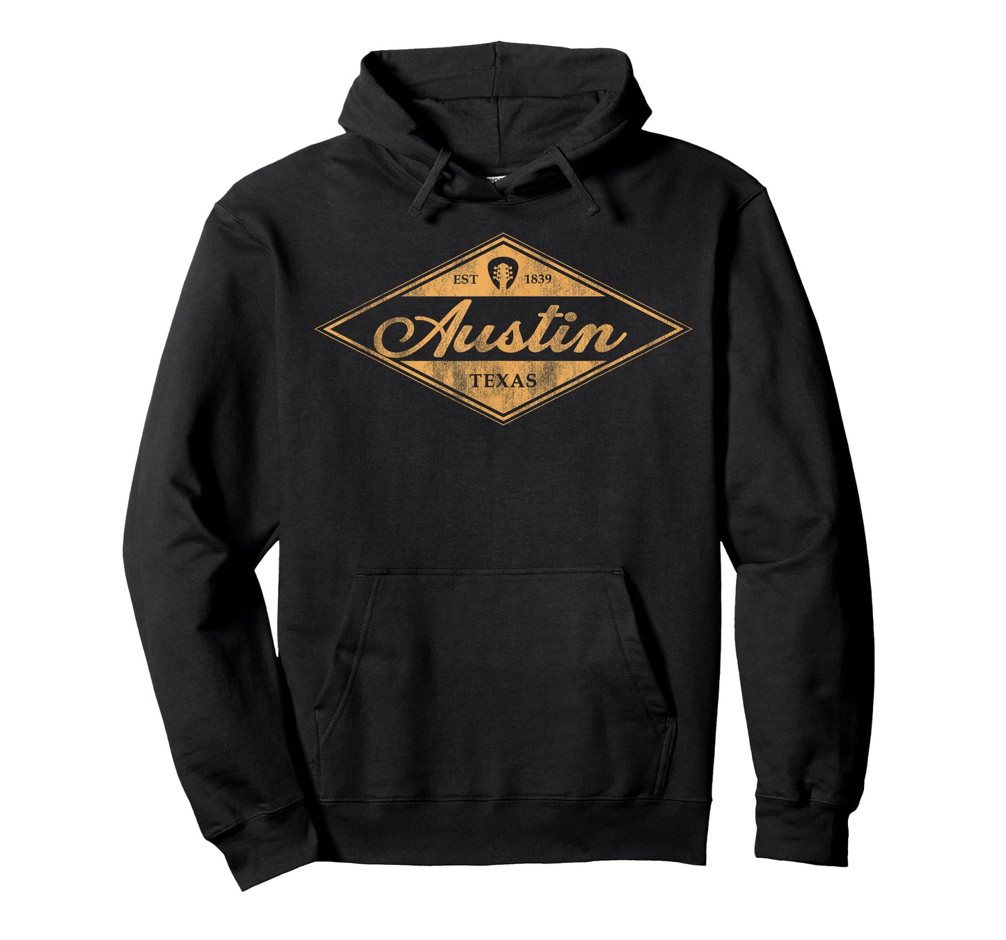 Retro Austin Texas Vintage Guitar Graphic Music Souvenir T-Shirt
