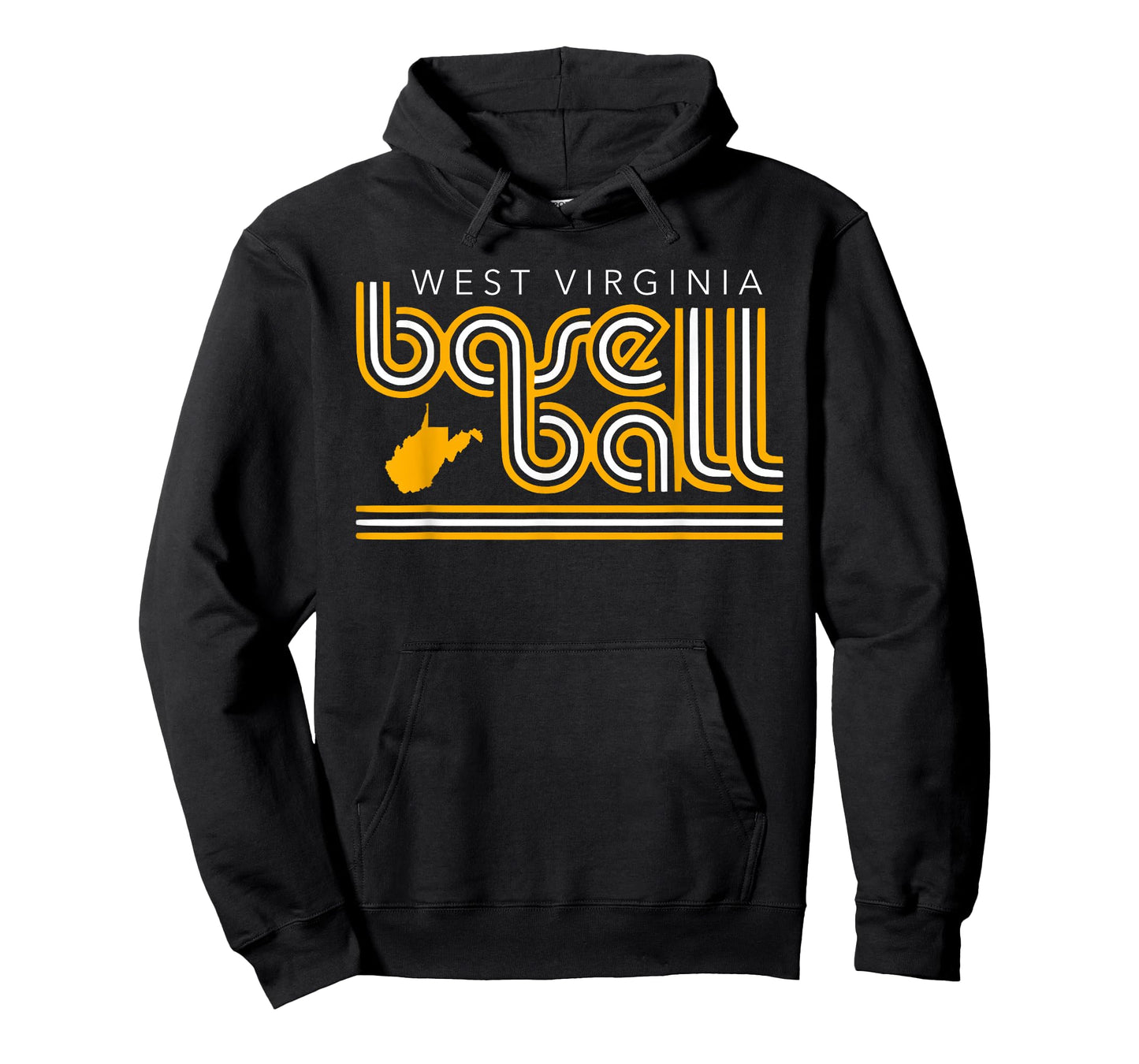 Retro Font West Virginia Baseball Player WV Ball Team Gear T-Shirt