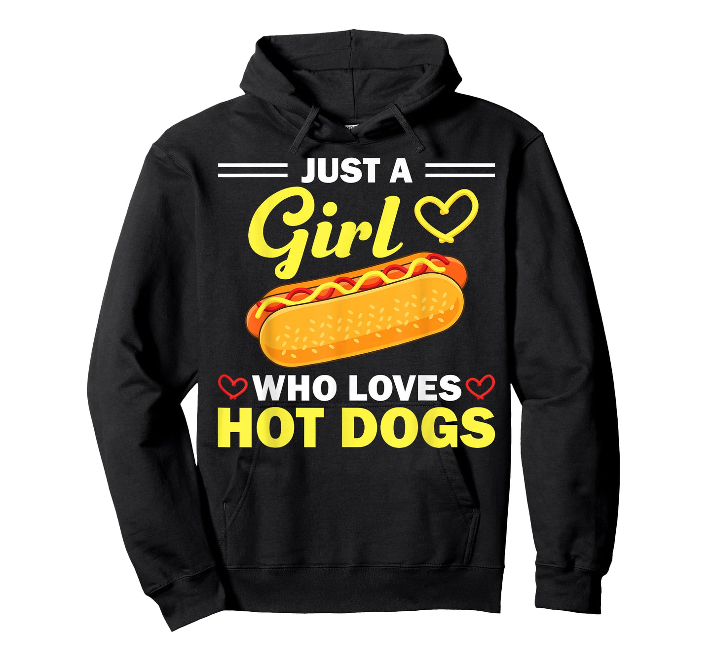 Funny Hot Dog Design for Women Girls Hot Dog Lovers T-Shirt Small