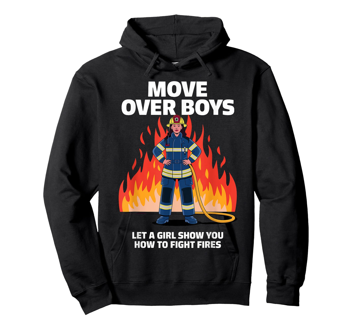 Funny Firefighter Art for Women Girls Fire Fighter Firewoman T-Shirt
