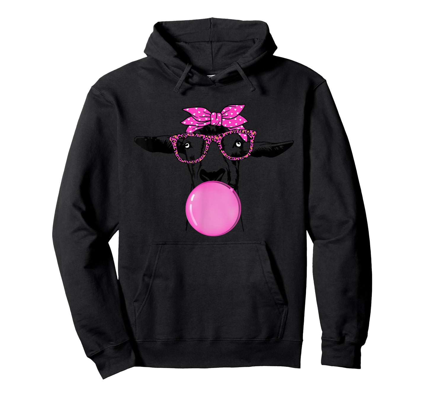 funny goat with bubble gum bandana glasses T-Shirt