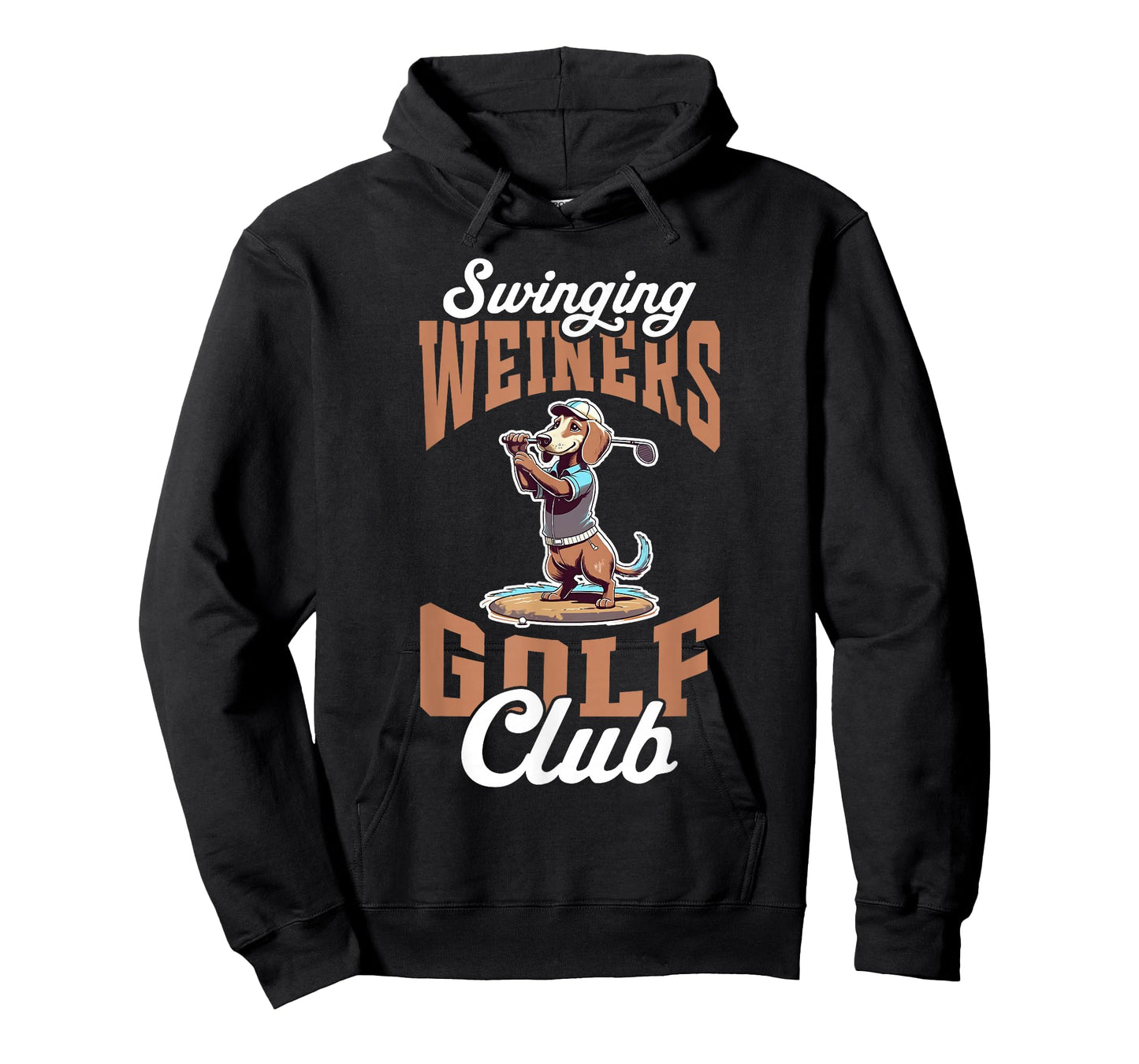 Swinging Weiners Golf Club Funny Golf Dachshund Dog Golfer T-Shirt