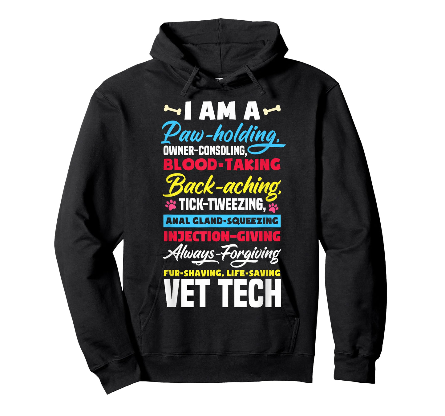 Vet Tech Paw Holding Funny Veterinary Technician T-Shirt