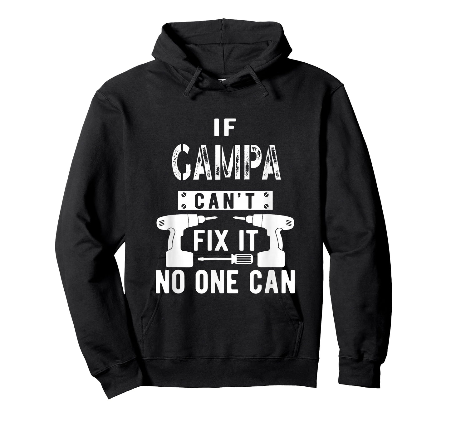 Unique Christmas Birthday Shop If Gampa Can't Fix It No One Can Grandpa Black Crew Neck Short Sleeve Classic Fit Polyester 100% T-Shirt Small